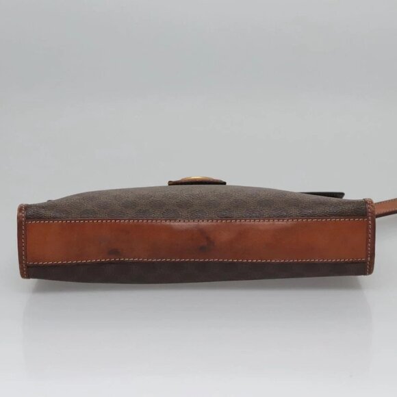CELINE Macadam Canvas Clutch Bag PVC Leather Brown Auth 115097 - Picture 10 of 14
